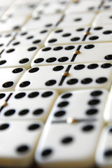 White domino blocks. executive and risk control concept