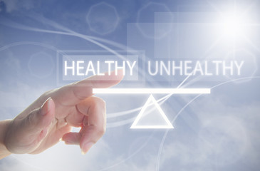 Healthy lifestyle balance concept