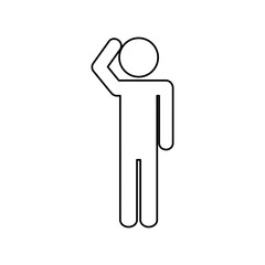 Confused man pictrogram icon vector illustration graphic design