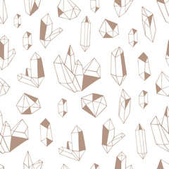 Seamless pattern with crystals.