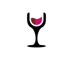 Wine glass logo