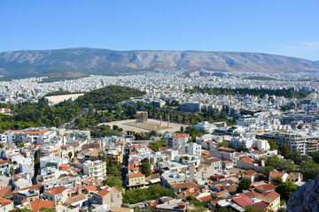 Top view of Athens