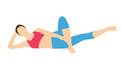 Obraz na płótnie Canvas Woman doing yoga or pilates. Stretching exercises.