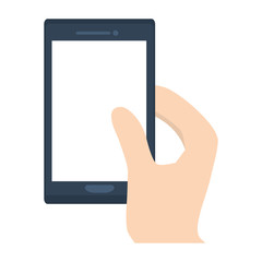 smartphone in the hand related icon, vector illustration