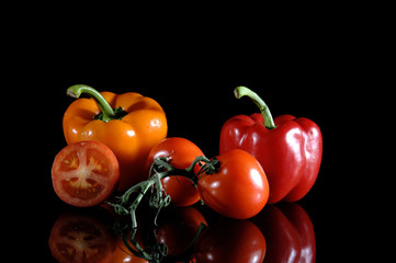Paprika und Tomate Gemüse