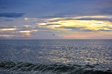 Majestic Sunrise at the Shore on a Summer Morning