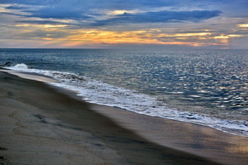 Majestic Sunrise at the Shore on a Summer Morning