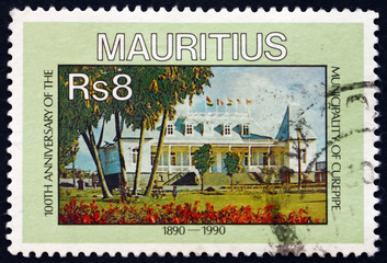 Postage stamp Mauritius 1990 Municipality of Curepipe