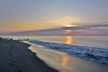 Fototapeta na wymiar Scenic Summer Seashore Sunrise