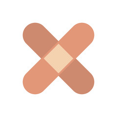 adhesive bandages over white background. colorful design. vector illustration