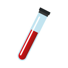 tube with blood over white background. colorful desing. vector illustration