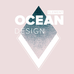 Geometric modern muted colors nautical design template for social media banner