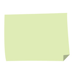 Empty Sticky paper note. Flat design with shadow