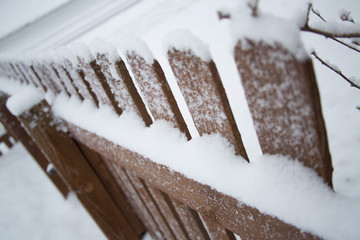 Snow on a Fence