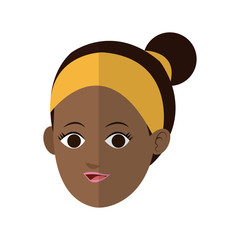 young girl cartoon icon over white background. colorful design. vector illustration