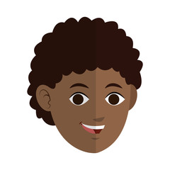 young guy face cartoon icon over white background. colorful design. vector illustration