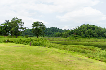 Obraz premium Landscape at camping area Kaeng Krachan National Park
