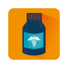 medicine bottle isolated icon vector illustration design