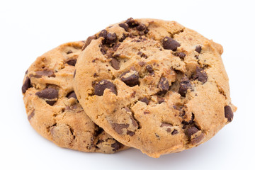 Cookies nuts on the  isolated on white background.