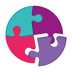 puzzle game pieces isolated icon vector illustration design