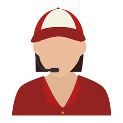 call center agent character vector illustration design