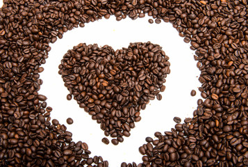 Coffee beans isolated