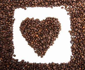 Coffee beans isolated