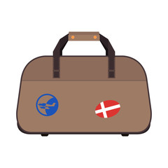 Journey suitcase travel bag vector.