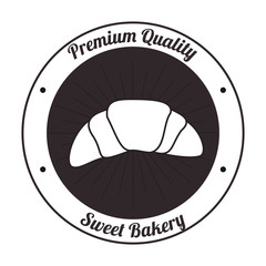 Obraz premium sweet bakery premium quality croissant vintage background vector illustration eps 10