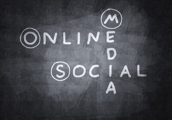 Obraz premium Chalk drawn crossword