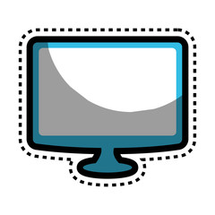 monitor desktop computer icon vector illustration design