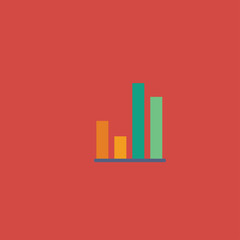 chart bars icon. flag design