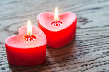 St. Valentine's day burning candles