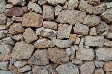 Pared de piedra antigua amontonadas
