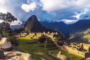 Fototapeta na wymiar Peru, Machu Picchu on the sunset.