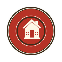 house real estate emblem vector illustration design