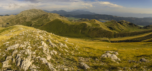 Panorama altopiano di montagna