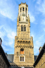 Fototapeta na wymiar Belfry tower in Bruges, Belgium