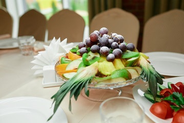 fruit basket in the restaurant