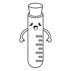 test tube laboratory school tool thin line vector illustration eps 10