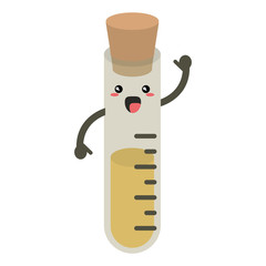 cartoon test tube laboratory school tool vector illustration eps 10