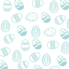 Painted easter eggs card vector illustration design