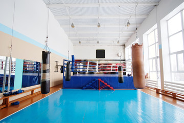 Interior of a boxing hall