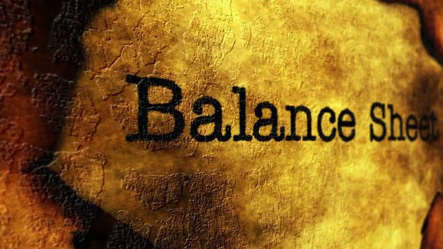 Balance sheet grunge concept