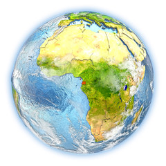 Equatorial Guinea on Earth isolated