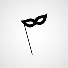 Carnival mask black silhouette icon