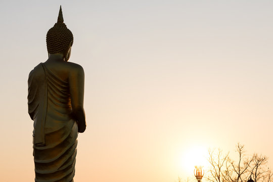 Buddha standing solar alms.