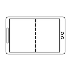 smartphone technology vr gadge thin line vector illustration eps 10