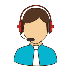 call center agent character vector illustration design