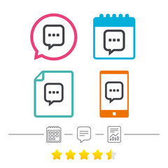 Chat sign icon. Speech bubble symbol.